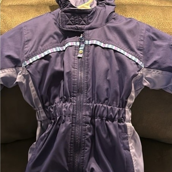 EUC! TODDLER 18 MONTH REI PURPLE INSULATED/FLEECE SNOWSUIT WITH GROWTH TUCK - Picture 2 of 12